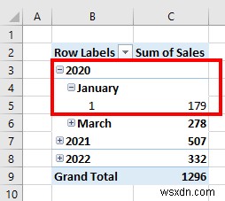 Excel 피벗 테이블에서 날짜 계층 구조 만들기(간단한 단계 포함)