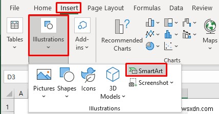 Excel에서 SmartArt 계층 구조를 사용하는 방법(간단한 단계 포함)