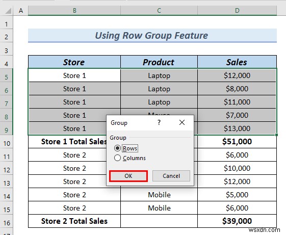 Excel에서 행 계층 구조를 추가하는 방법(2가지 쉬운 방법)