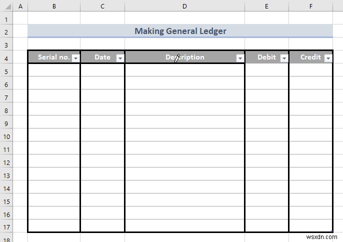 Excel에서 총계정원장을 만드는 방법(간단한 단계 포함)