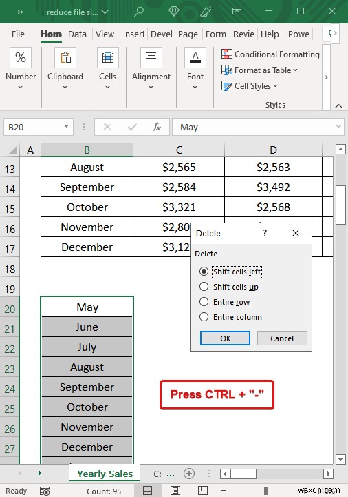 데이터를 삭제하지 않고 Excel 파일 크기를 줄이는 방법(9가지 트릭)