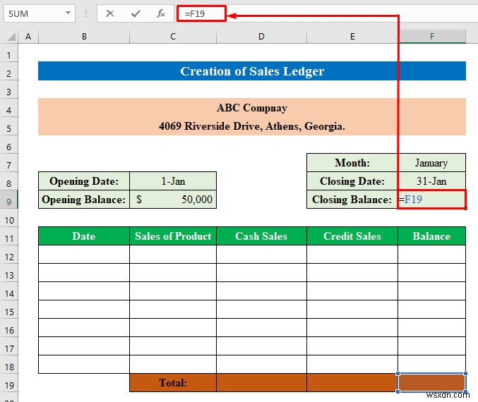 Excel에서 판매 및 구매 원장을 만드는 방법