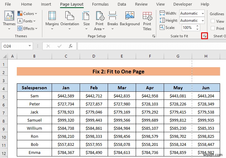 [Solved!] Excel에서 크기에 맞게 인쇄가 작동하지 않음