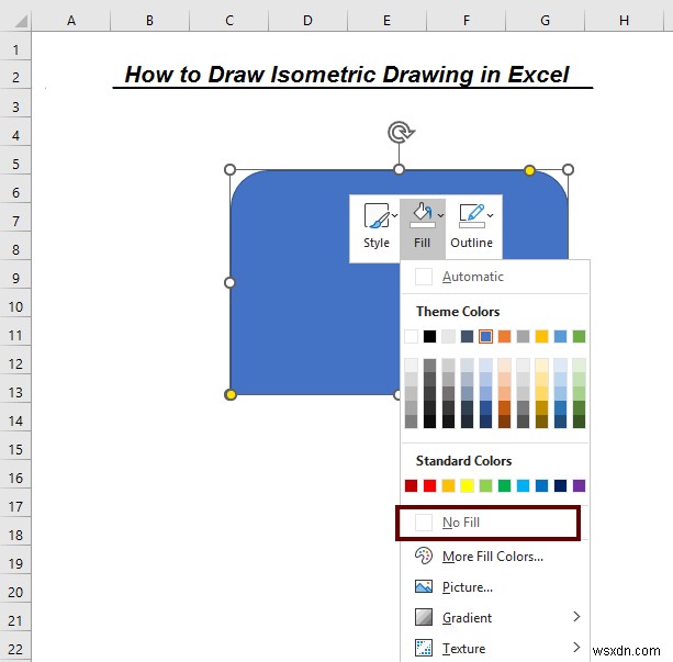 Excel에서 등각투영 그림을 그리는 방법(간단한 단계 포함)
