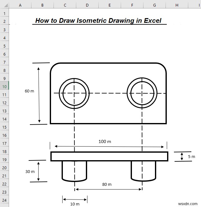 Excel에서 등각투영 그림을 그리는 방법(간단한 단계 포함)