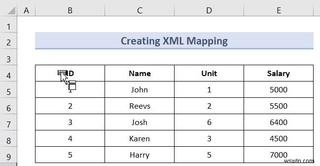 Excel에서 XML 매핑을 만드는 방법(간단한 단계 포함)