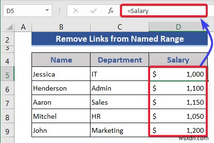 Excel에서 알 수 없는 링크를 제거하는 방법(4 적절한 예)