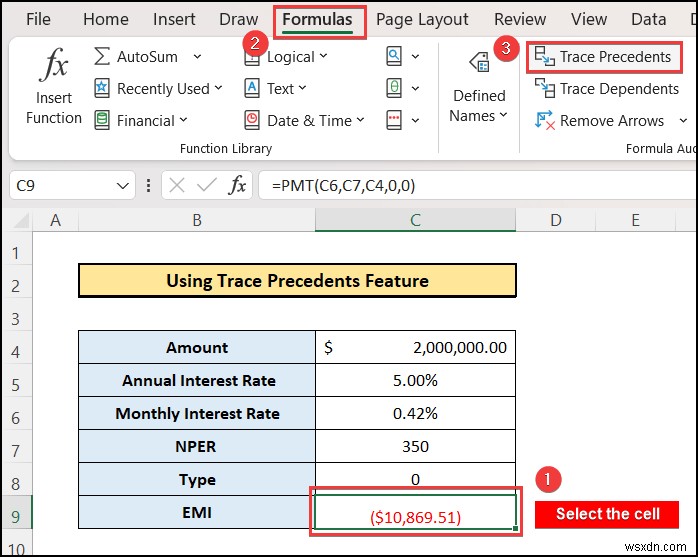 Excel에서 선행 및 종속 항목 추적(빠른 단계 포함)