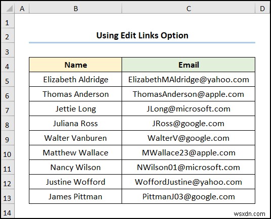 Excel에서 숨겨진 링크를 삭제하는 방법(5가지 쉬운 방법)