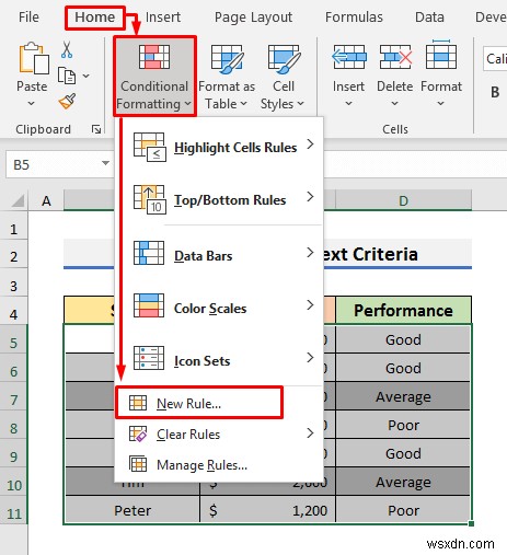 Excel에서 조건부 서식을 사용하여 전체 행을 강조 표시하는 방법