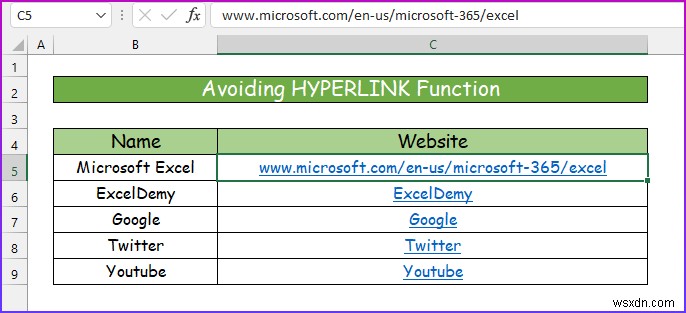 [해결됨]:Excel에 표시되지 않는 하이퍼링크 제거(2개 솔루션)