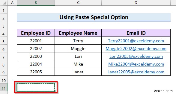 Excel에서 이메일 링크를 제거하는 방법(7가지 빠른 방법)