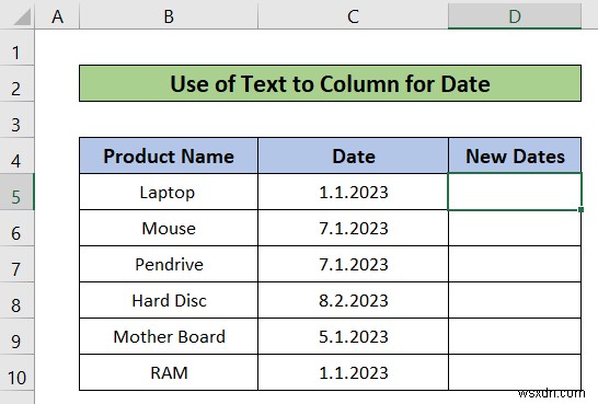 날짜에 대해 Excel에서 텍스트를 열로 사용하는 방법(간단한 단계 포함)