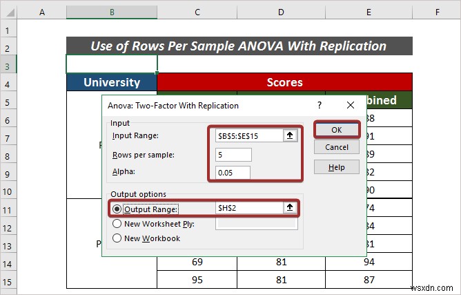 Excel에서 샘플 ANOVA당 행을 적용하는 방법(2가지 쉬운 방법)