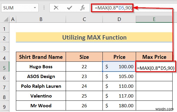 Excel 공식을 사용하여 특정 값을 초과하지 않는 방법