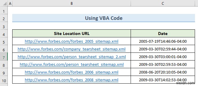 Excel에서 XML을 열로 변환하는 방법(4가지 적절한 방법)