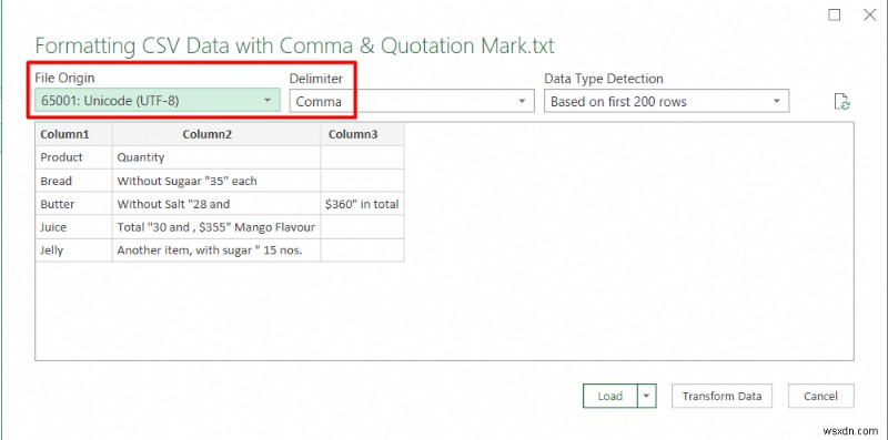 Excel에서 CSV 파일 형식 지정(예제 2개 포함)
