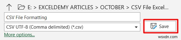 Excel에서 CSV 파일 형식 지정(예제 2개 포함)