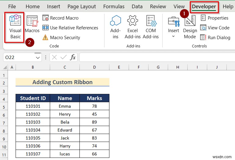 Excel에서 XML을 사용하여 사용자 지정 리본을 추가하는 방법
