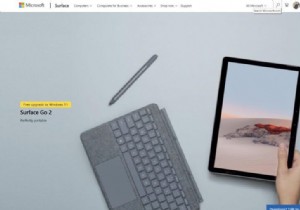Microsoft Store Surface 목록에 Windows 11 배너로 무료 업그레이드 추가