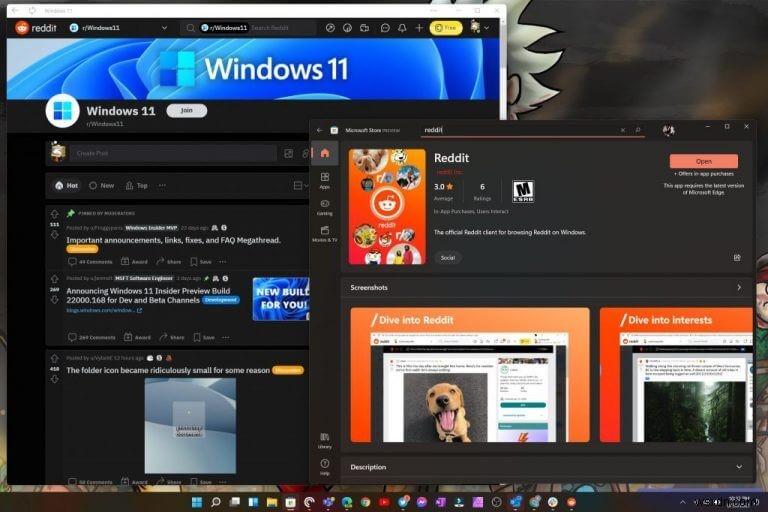 공식 Reddit PWA가 Windows 11 스토어에 출시됩니다