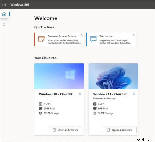 Windows 11 Cloud PC는 이제 Windows 365 Enterprise와 함께 사용할 수 있습니다.
