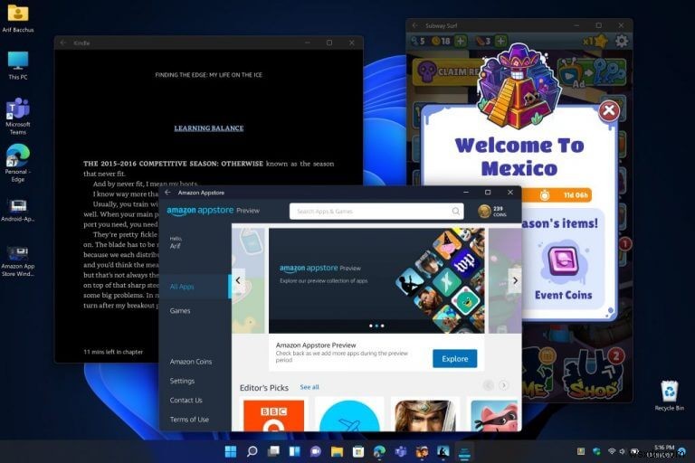 Amazon App Store를 통해 Windows 11에서 Android 앱을 실행하는 방법(실습 동영상)