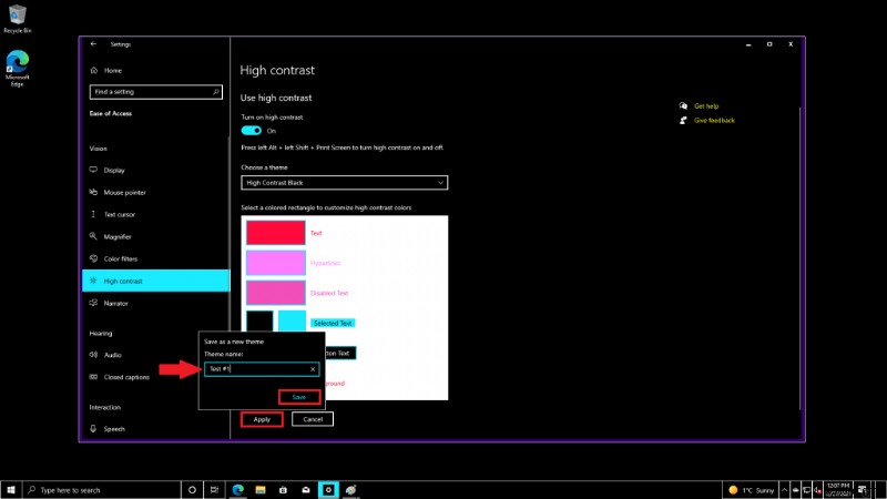 Windows 10 및 Windows 11에서 사용자 정의 고대비 테마를 활성화, 비활성화 및 생성하는 방법