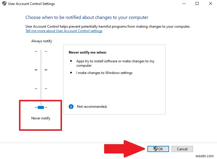 Windows 10에서 UAC(사용자 계정 컨트롤)를 완전히 비활성화하는 방법