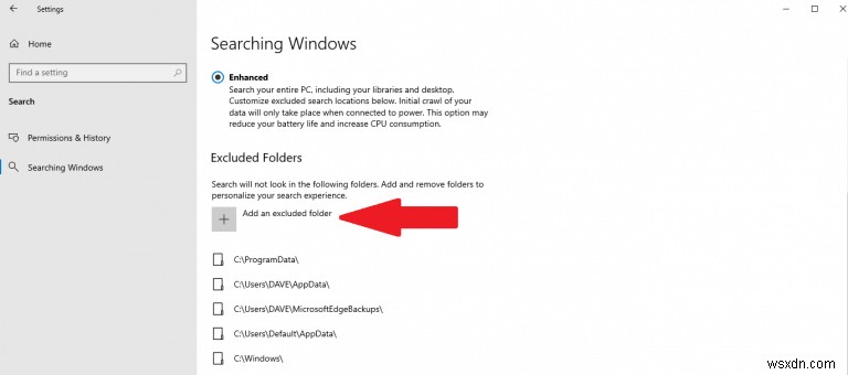 Windows 10 및 Windows 11의 검색에서 폴더와 파일을 숨기는 방법