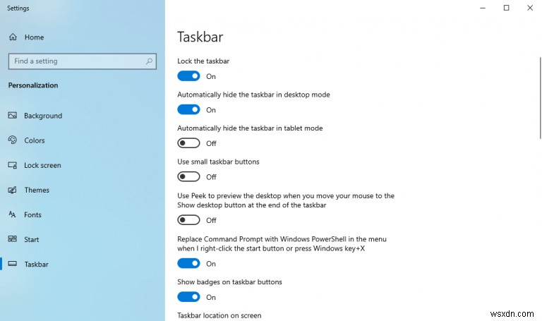 Windows 10 또는 Windows 11에서 작업 표시줄을 숨기는 방법