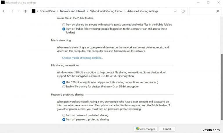 Windows 10 또는 Windows 11에서 암호 보호 공유를 해제하는 방법