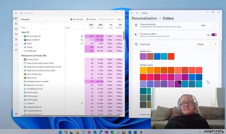 Microsoft는 Windows 11의 작업 관리자 활용 영역에 대한 강조 색상 지원을 알려드립니다