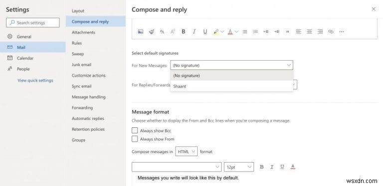 Outlook에서 이메일 서명을 추가하는 방법