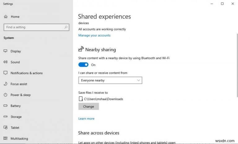 Windows 10 또는 Windows 11에서 Nearby 공유를 사용하는 방법