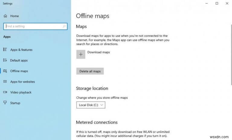 Windows에서 오프라인 지도를 사용하고 관리하는 방법
