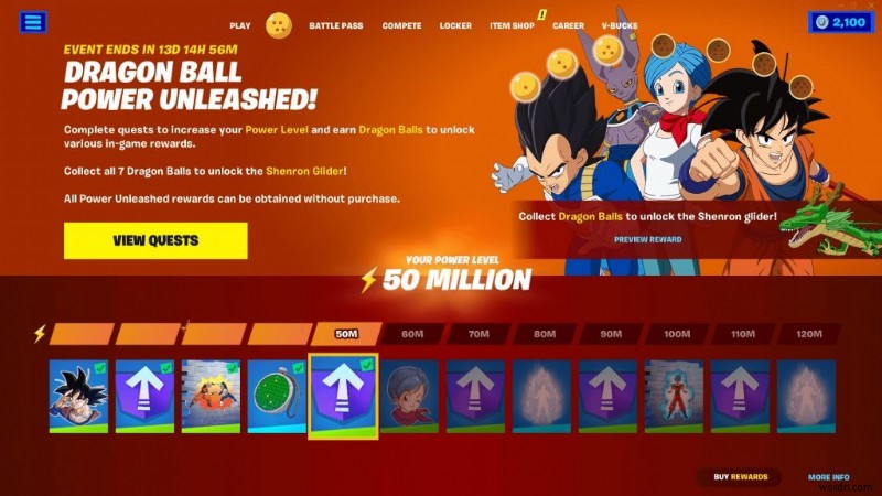 Dragon Ball Supers Goku, Vegeta, Bulma 및 Beerus가 이제 Fortnite에서 실행됩니다.