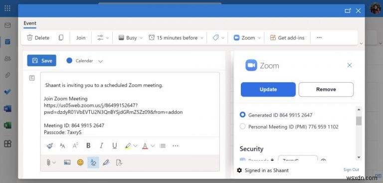 Outlook 계정에 Zoom을 추가하는 방법