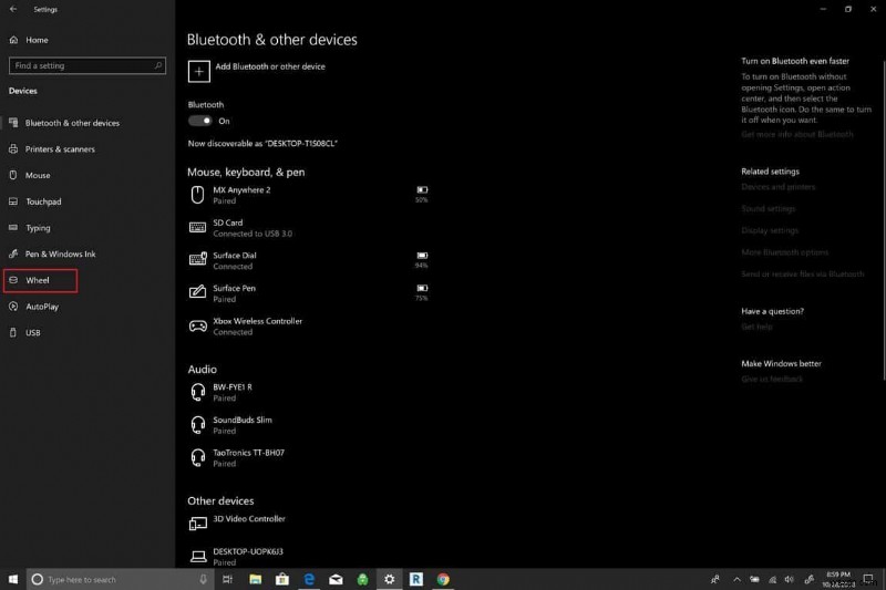 Windows 10 PC용 Surface Dial을 구성하는 방법