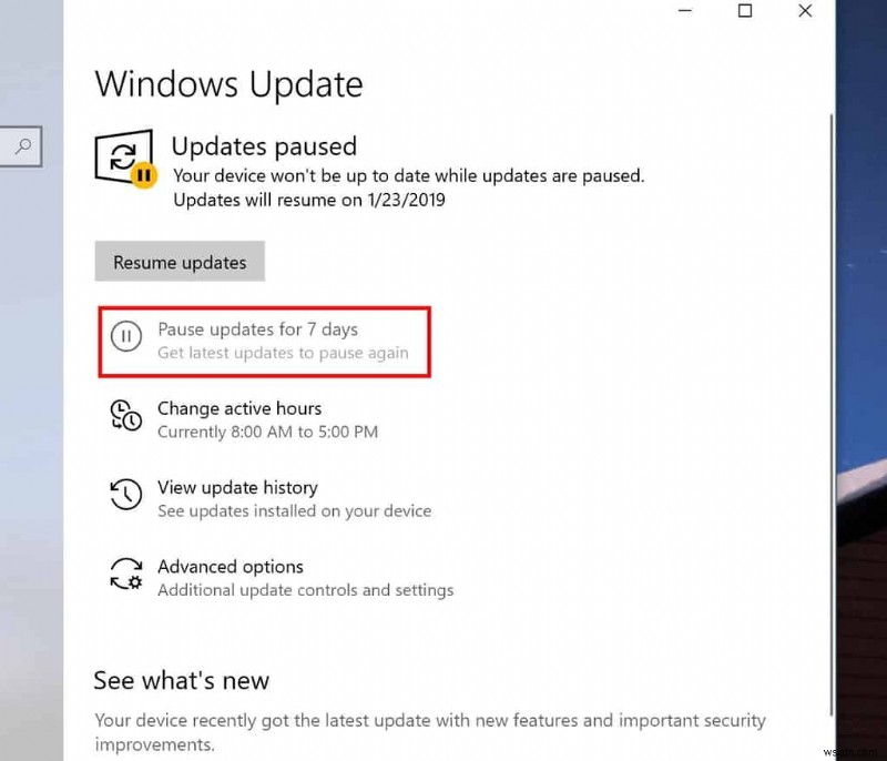 Windows 10s 자동 업데이트를 일시 중지하는 방법