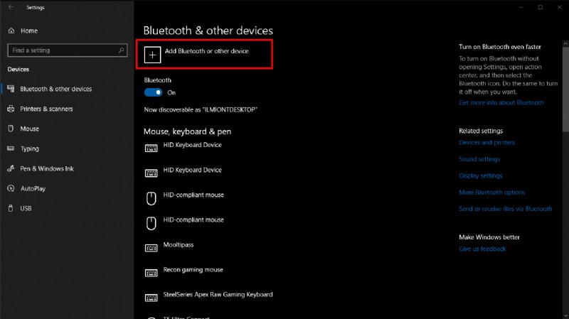 Windows 10 PC에서 Bluetooth를 통해 파일을 보내는 방법