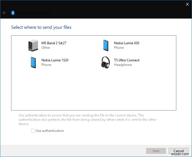 Windows 10 PC에서 Bluetooth를 통해 파일을 보내는 방법