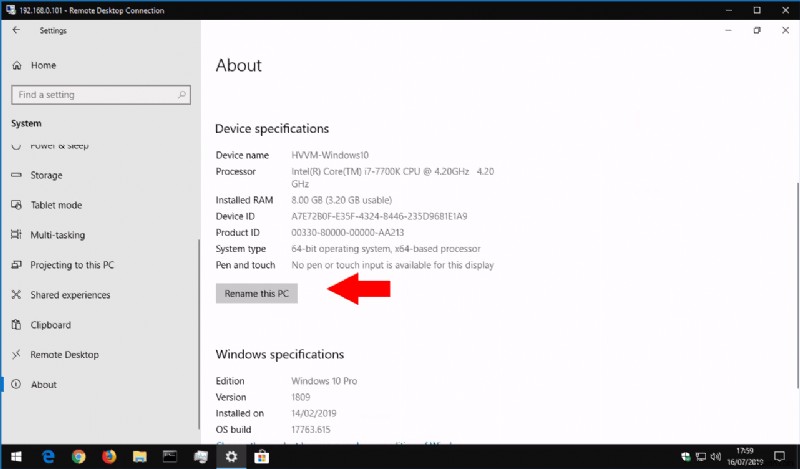 Windows 10 PC의 이름을 바꾸는 방법