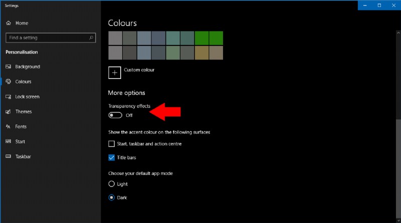 Windows 10 2019년 5월 업데이트에서 로그인 화면 Fluent Design Acrylic 흐림을 비활성화하는 방법