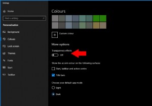 Windows 10 2019년 5월 업데이트 로그인 화면의 Fluent Design 아크릴 블러 효과 비활성화하는 방법
