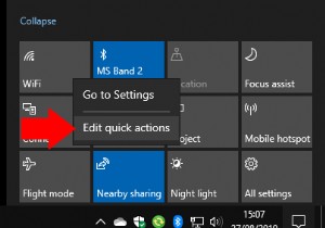 Windows 10 2019년 5월 업데이트에서 빠른 작업 사용자 지정하는 방법