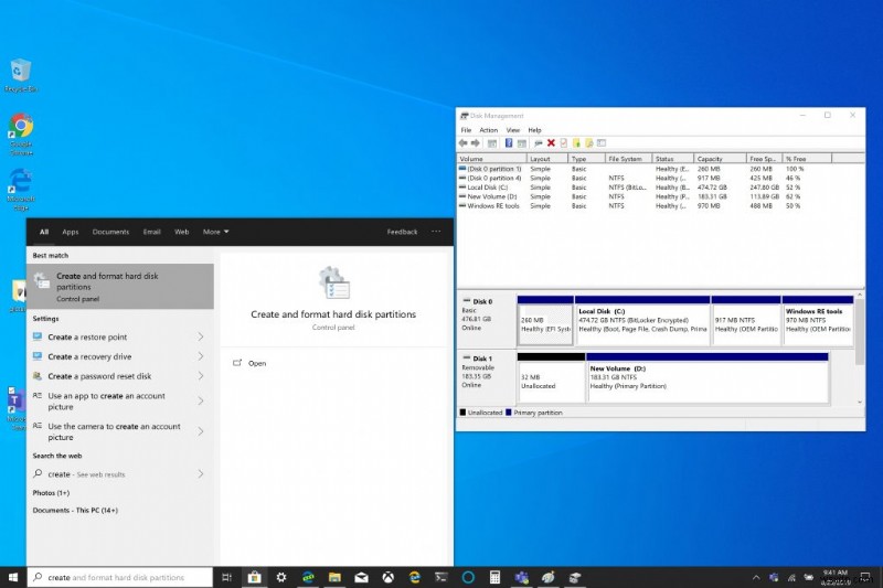 Windows 10에서 이동식 저장 장치를 마운트하는 방법