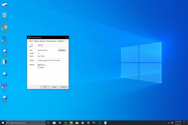 Windows 10에서 이동식 저장 장치를 마운트하는 방법