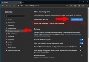 Edge Insider에서 브라우저 데이터를 지우는 방법