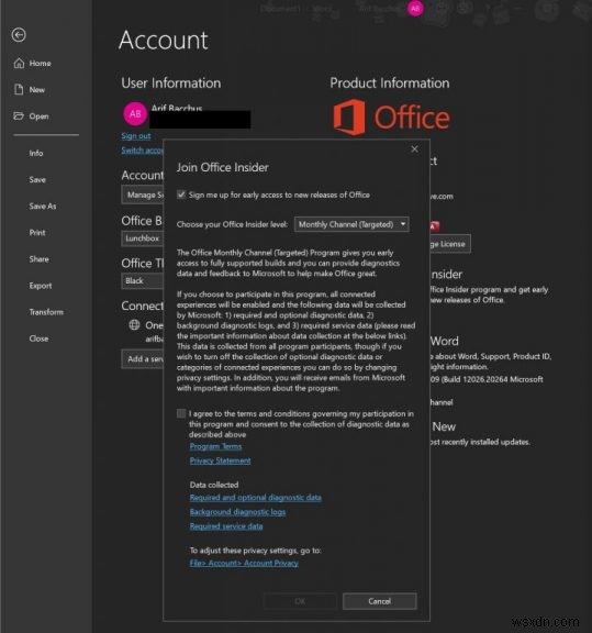 Office 365의 새로운 기능에 대한 사전 체험판을 원하십니까? Office 참가자로 등록하는 방법은 다음과 같습니다.